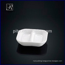 2015 chaozhou porcelain factory square compartment saucer dish wasabi&soy saucer dish